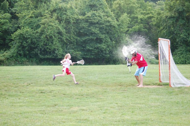 Shooting on Coach with water balloons