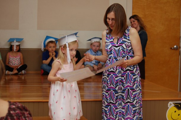 Maggie graduates PreK - kindergarten, here she comes!
