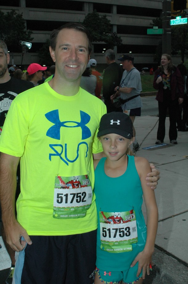 Liz and Dad - pre-race