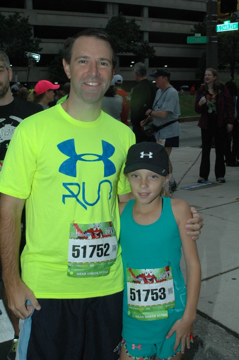 Liz and Dad - pre-race