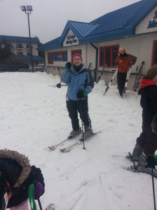 Marcia - dropping off kids at Ski school