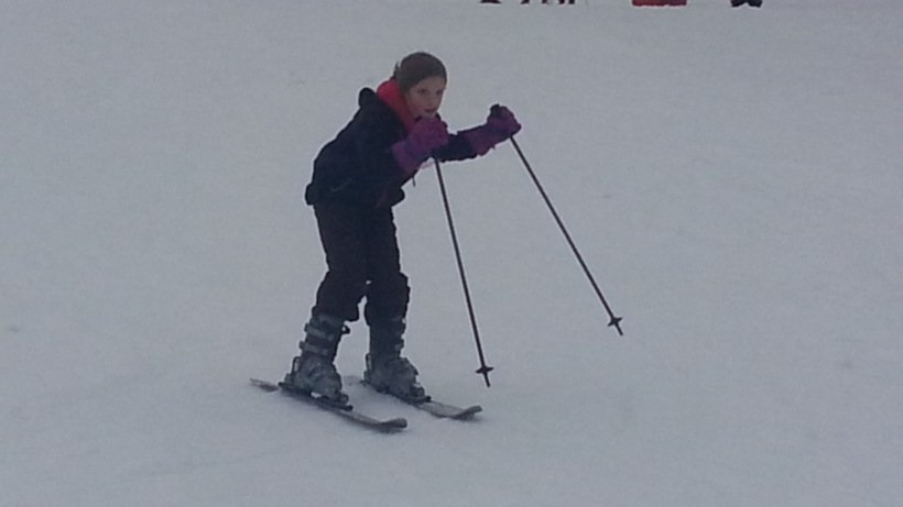 Liz - focused on her turns