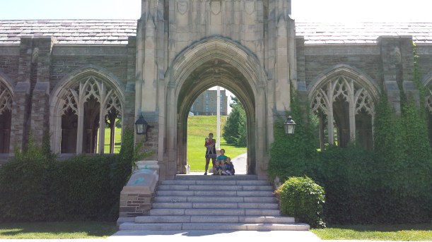 Marcia and the kids at Cornell