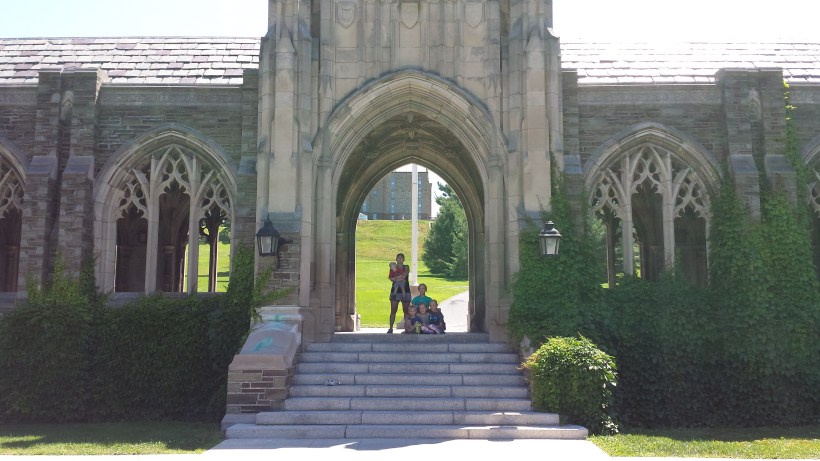 Marcia and the kids at Cornell