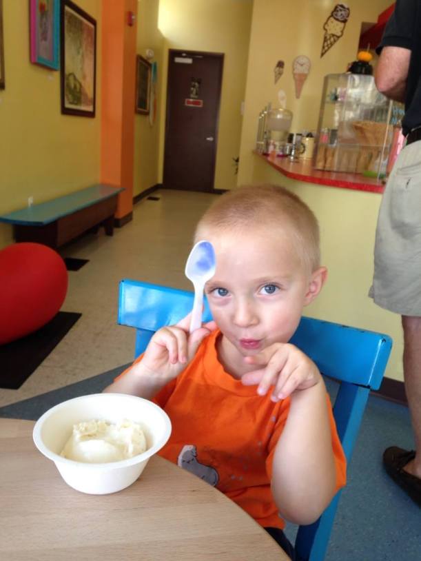 Luke, with his spoon that changed colors